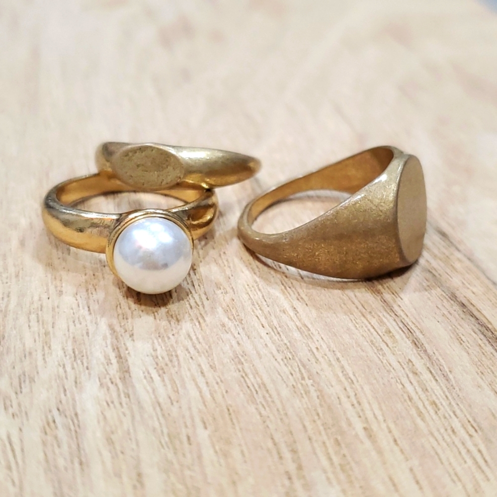 brass ring set of 3